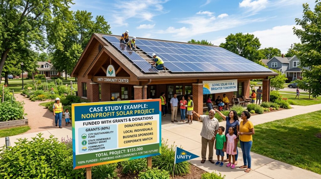 Case Study Example: Nonprofit Solar Funded With Grants and Donations