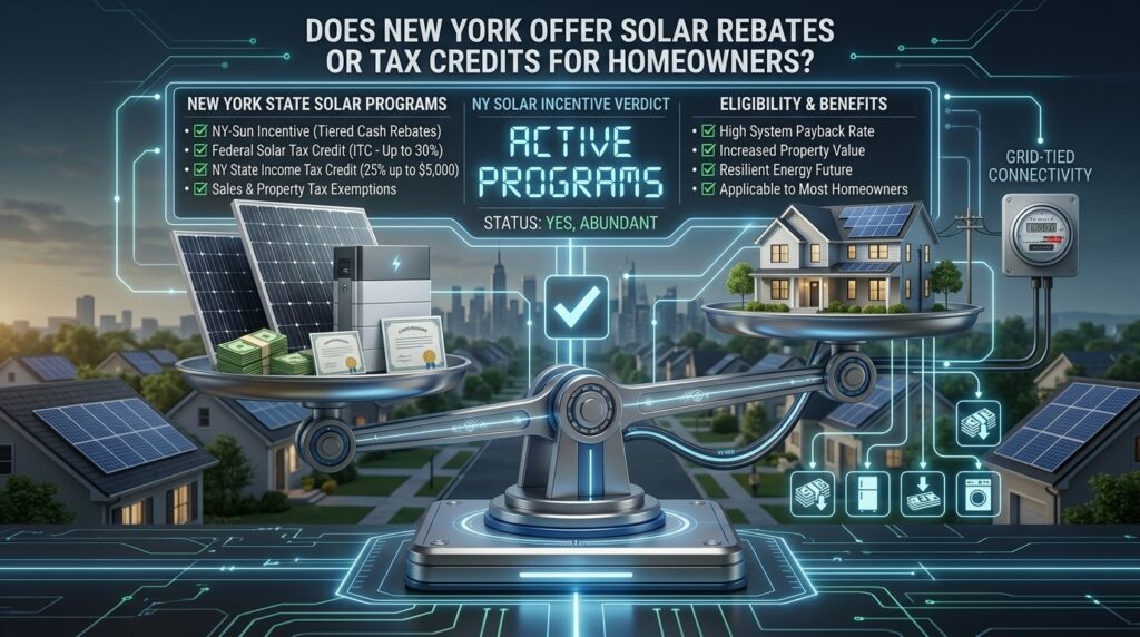 Does New York Offer Solar Rebates or Tax Credits for Homeowners?