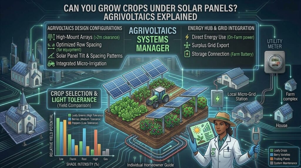 Can You Grow Crops Under Solar Panels? Agrivoltaics Explained